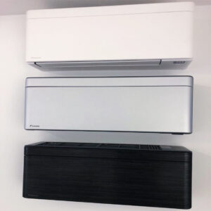 Three different colours of 'stylish' Daikin wall mounted units